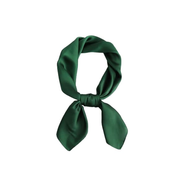 Elegant Silk Scarf in Deep Green - Light and Soft Green