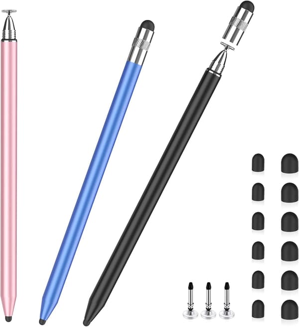 Stylus Pens for Touch Screens 3 in 1 Stylus Pen High Sensitivity & Universal Stylus Pen for iPad iPhone Android Samsung