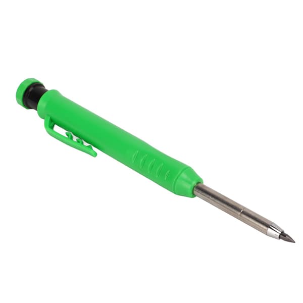 Solid Carpenter Pencil Kit Portable Built-in Pencil Sharpener Woodworking Pen Groove-free Cap for Designers