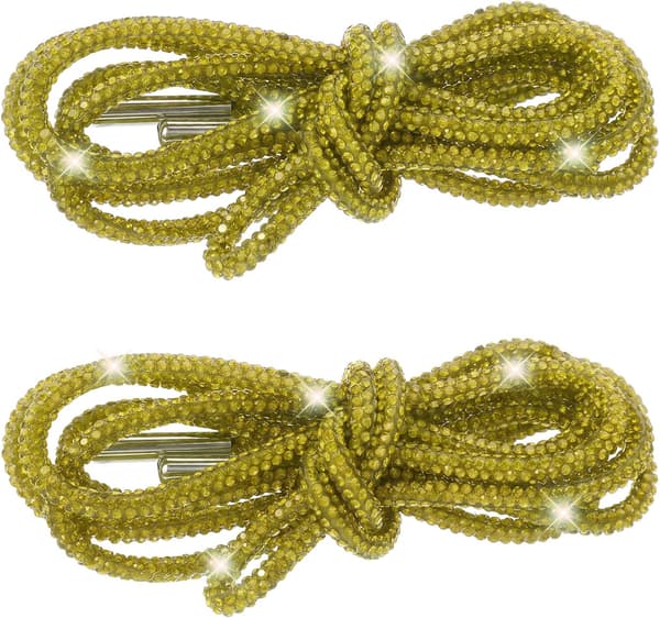 2 stk rhinstensglitrende snørebånd til sneakers, bling-reb Gold