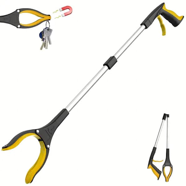 Affaldsopsamler, KY-Tech 81 cm affaldsopsamler til voksne, foldbar opsamler med magnet, hjælpende hånd til handicappede blå