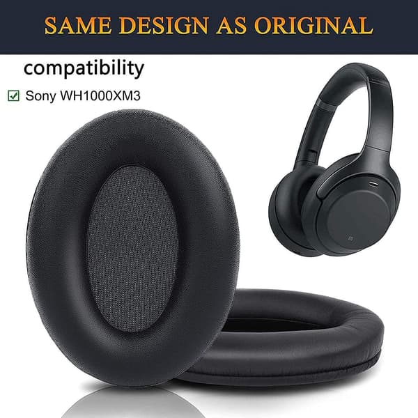 Øreputer erstatning for Sony WH-1000XM3 1 par (svart) B B