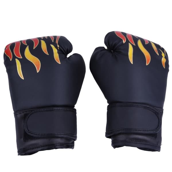 Sorte boksehandsker til børn til Muay Thai, sparring, slag, kickboksning og grappling