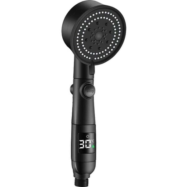 High Pressure Shower Head with 5 Adjustable Modes, Water-Saving Anti-Limescale Massage Shower Head with Stop Function, Compatible with Most Bathrooms
