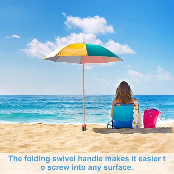 Portable Beach Umbrella Anchor, Solid and Sturdy Outdoor Umbrella Stand for Universal Compatibility, Versatile Outdoor Use on Various Surfaces