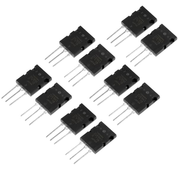 Høj effekt matchet lydtransistor – 5 par sort 2SA1943 2SC5200