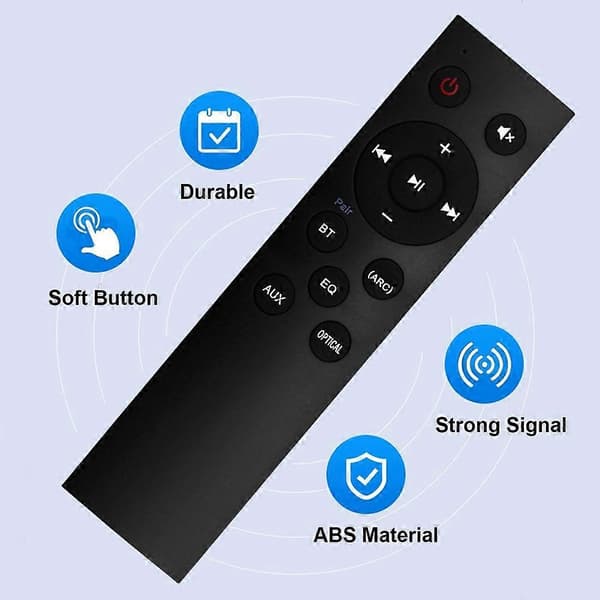 Replacement Remote Control for Philips Soundbar Speakers 5000 Series TAB5105 TAB5108 TAB5305 TAB5105/94 T Black