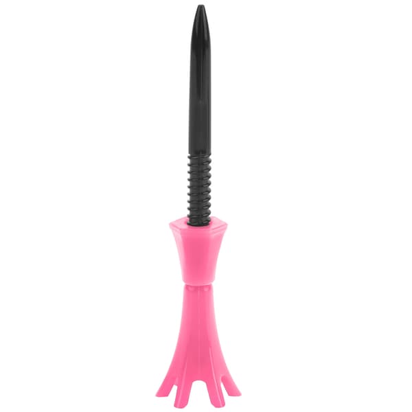 Adjustable Plastic Golf Tees with Ball Holder for Outdoor Training Pink