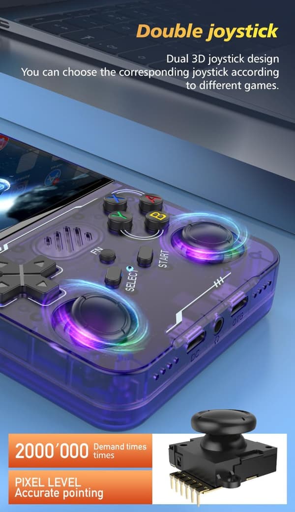 2025 Latest Model R36XX Retro Handheld Game Console with 64G 3.5-inch IPS Screen Built-in 20000+ Classic Games Open Source Linux System Po