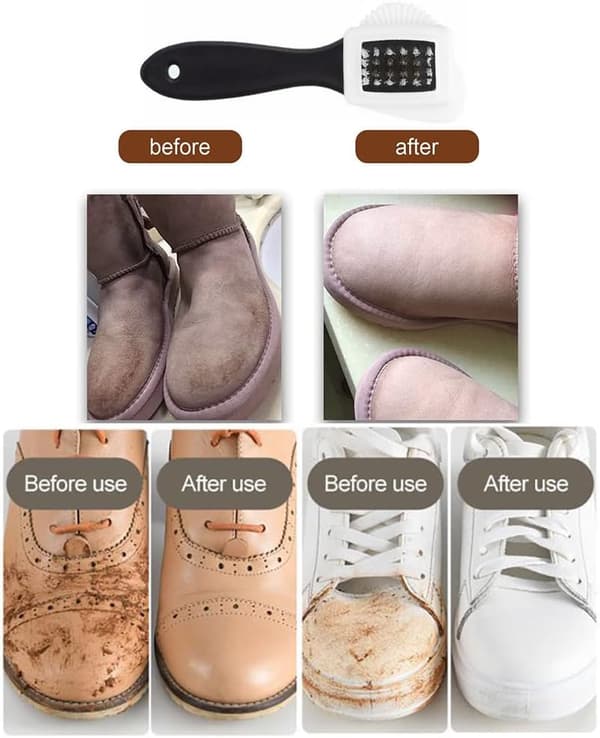 Mockaborste för skorengöring - Nubuck skoborste för mocka