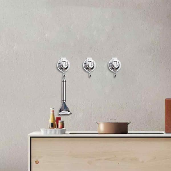 Suction Cup Hook for Glass Surfaces, No Drilling Required, Heavy-Duty Wall-Mounted Hanger with Strong Suction, Reusable Waterproof Suction Hooks