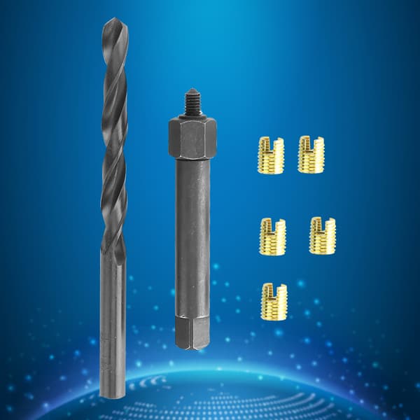 12 pcs M5 x 0.8 Thread Repair Kit Self-Tapping Thread Inserts Tool Set