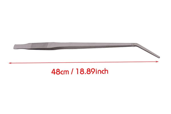 Precisionstång i rostfritt stål, 48 cm extra lång för säker hantering, akvarie- och reptilmatning, säker för växter och