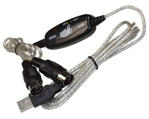USB IN-OUT MIDI-kaapelimuunnin PC:lle musiikkikosketinsovitin