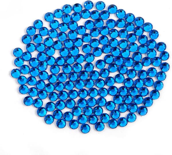 6000 st Hotfix Capri Blå Strass för DIY-hantverk, SS10 (2,7-2,9 mm) Capri Blå Capri Blue SS10 Capri Blue SS10