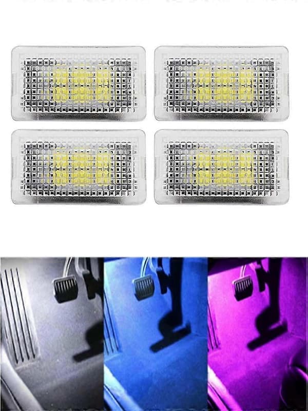 Tesla Model 3/Y/S/X Ultra-Bright LED Interior Lighting Kit - Trunk Light, Door Light (4 Pcs/Set) - 6000k White White