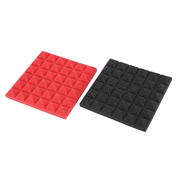 Kold akustiske skumplader Lydisolerende skumplader Studio lyddæmpning 2 x 10 x 10 tommer (sort+