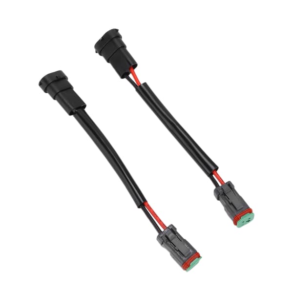 2 pcs DT Female to H11 Male Waterproof LED Work Light Bar Conversion Cable Adapter