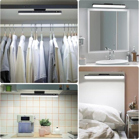 Rechargeable Light Strip with Remote Control – 5-Color Adjustable Mirror Lamp with 120 LEDs – 2000mAh Battery Makeup Light – Magnetic Touch Lamp