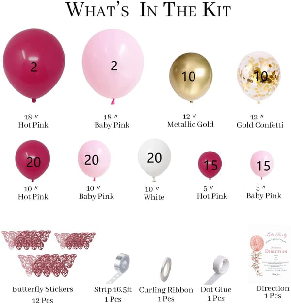 45 cm rosa ballong jente bursdag bryllupsdekorasjon