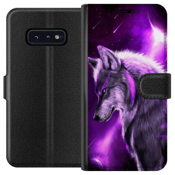 Compatible Wallet Case for Samsung Galaxy S10e Purple Wolf