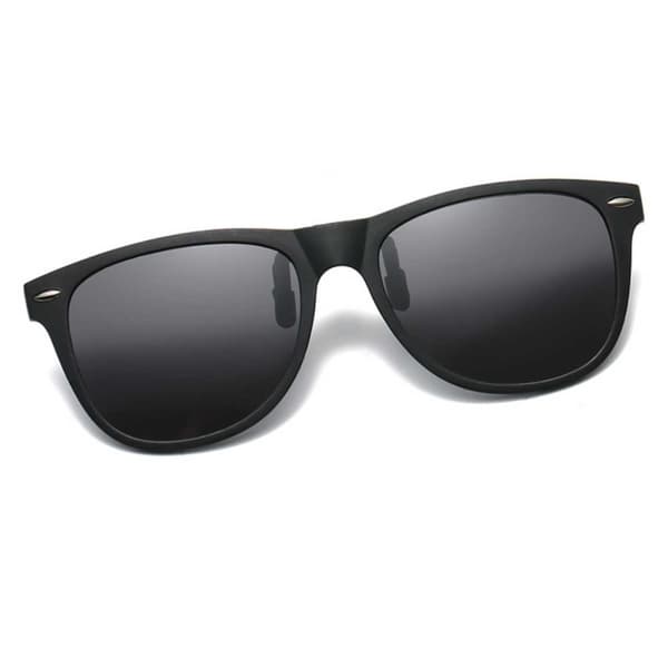 Polariserede Wayfarer Clip On Solbriller Flip Up sort
