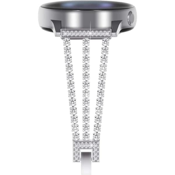 Compatible with Galaxy Watch Strap 20mm, Women's, Bling Metal Bracelet for Galaxy Watch 7/6/5/4 - Silver