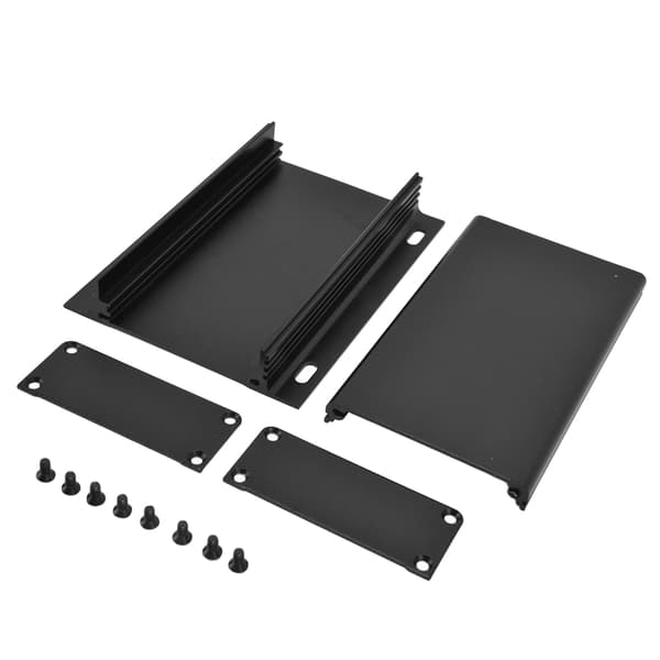 Aluminum Alloy Electrical Box, Project Case, Split Enclosure 25x84x110mm, Matte Black Plate