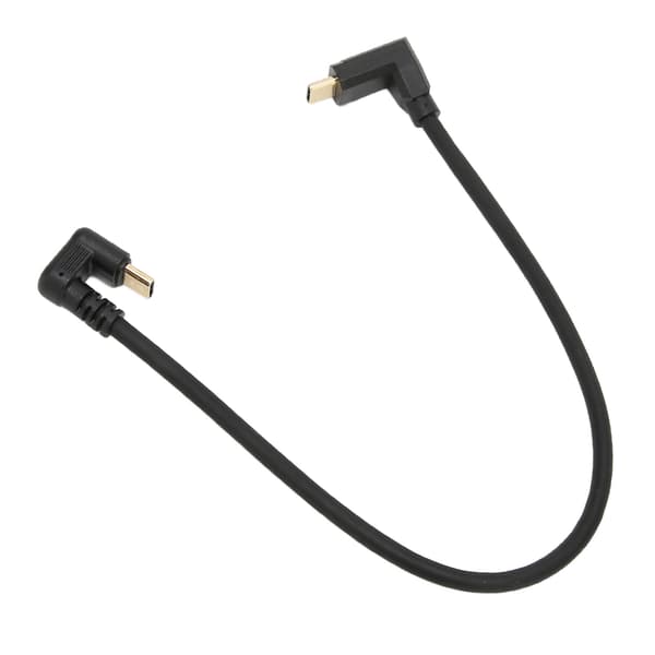 USB-C Forlængerkabel 10 Gbps 4K 60Hz 90 Grader Højre USB Han til Han Forlængerdatakabel 0,3m/1,0ft