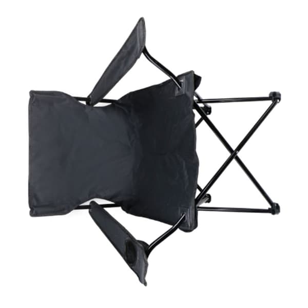 Outdoor Camping Chair Multifunctional Foldable Lightweight High Capacity High Back Black