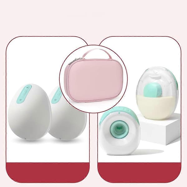 Bröstpumpförvaring för handbröstpumpar, bärbar bröstpumpsväska för Momcozy/Willow/Eufy/Security/Mede Rosa lila