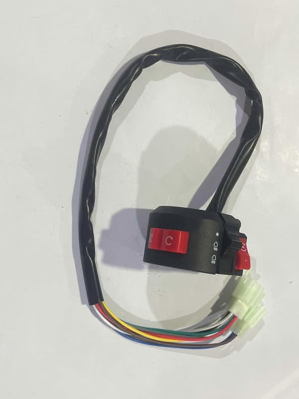 Heavy Duty Start Choke Switch for 50cc-125cc ATV Quad, 3-Function Left Handlebar Control, 7-Wire Connection