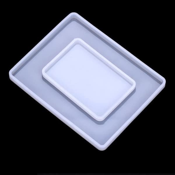 25 cm x 15 cm rektangulær silikoneform af epoxyharpiks, kan bruges til urtepotter, dækkeservietter