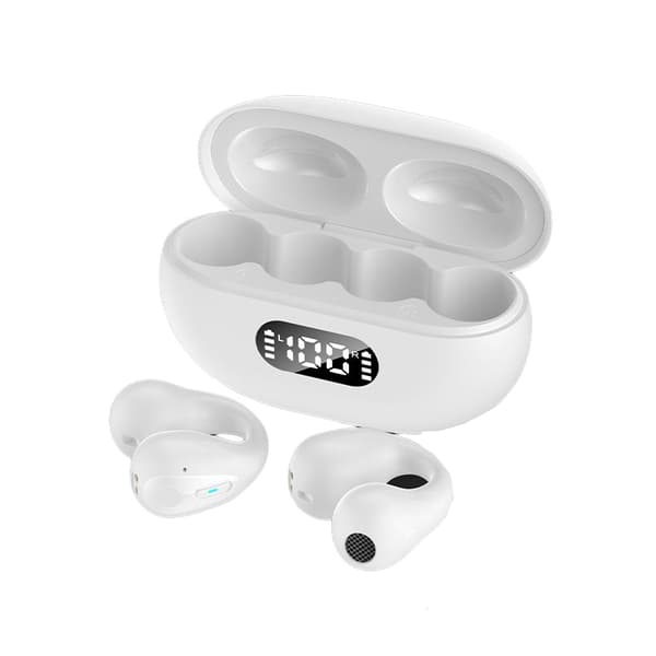 Trådløse open-ear hodetelefoner Bluetooth 5.2 Hvit