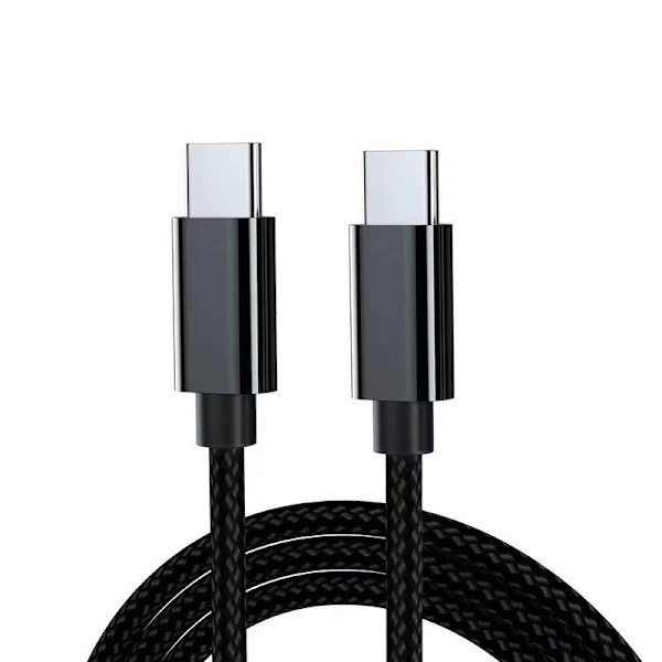 2m USB C til C-kabel, 2-pak sort