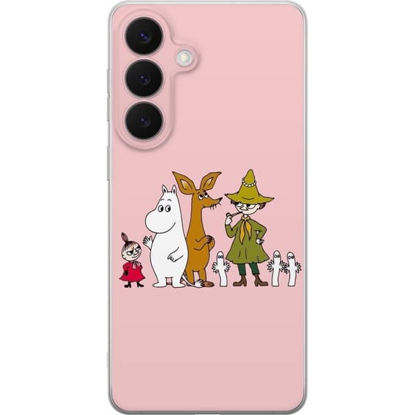 Compatible Phone Case for Samsung Galaxy S26+ Multiple Figures Together on Pink Background