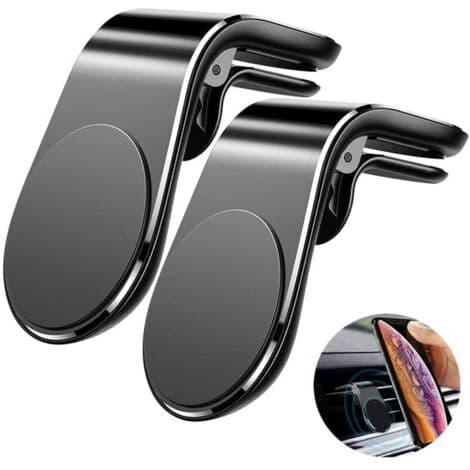 Magnetisk Biltelefonholder, 2 dele Telefonholder Bilmagnet på Luftventil til iPhone Samsung Huawei Xiaom...