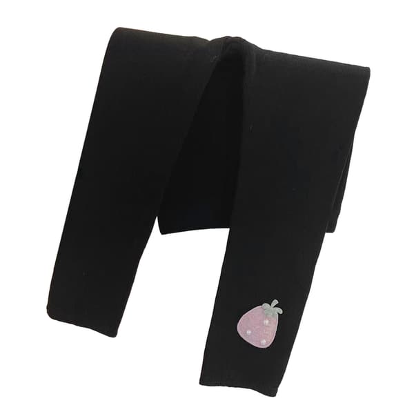 Sømløse Børne Leggings Bløde Stilfulde Elastiske Ensfarvede Baby Strømpebukser Leggings til Børn Sort 130 cm