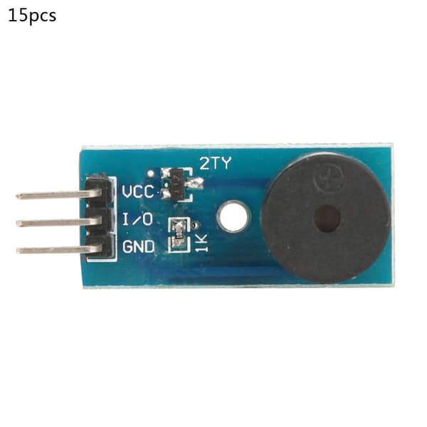 15 stk. Buzzer Modul Passiv Lavniveau Trigger Elektronik Lydtilbehør 3.3V-5V