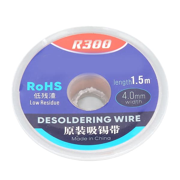 Desoldering Wire Fast Heat Conduction Powerful Cleaning Environmentally Friendly Copper Solder Wire for Electronic PCB Boards 1.5M4mm