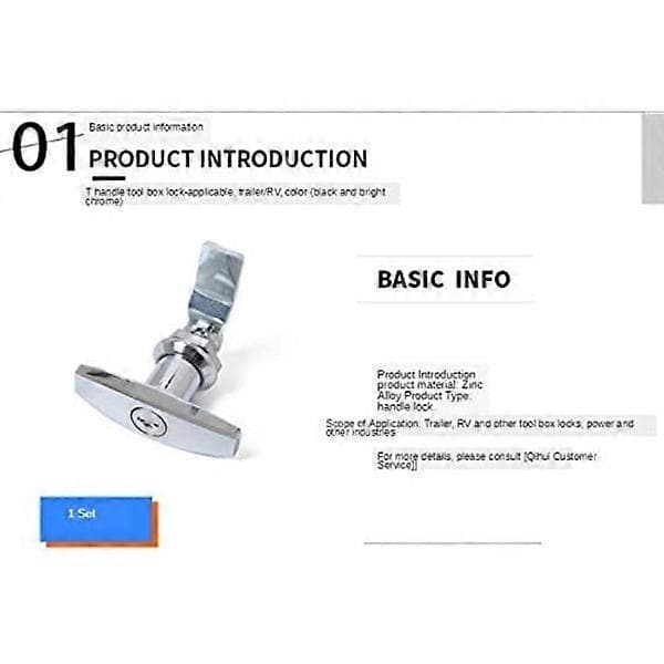 T-Handle Lock with Key, T-Handle Trailer Door Lock in Aluminum Alloy