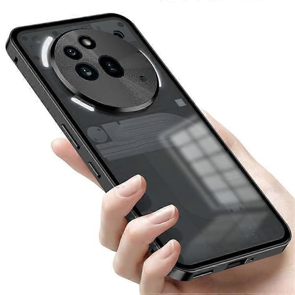 [LCS]Compatible with Nothing Phone (3a) Pro Matte Case Aluminum Alloy + PC Phone Case Pop-Up Snap Lock Silver Silver