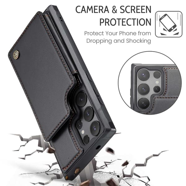 CaseMe C22 Series Cover+Pung til Samsung Galaxy S26 Ultra - Sort