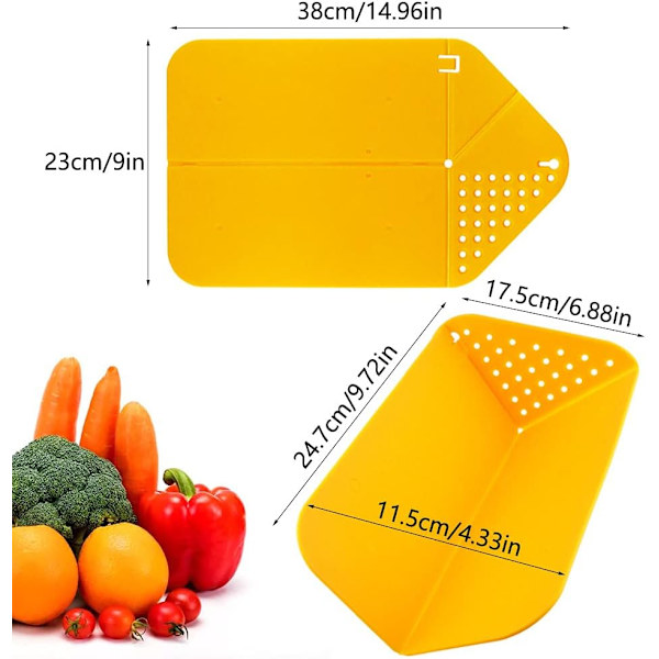 2-pack Durable Plastic Cutting Boards Multifunctional Non-Slip Cutting Boards for Dorm Office Kitchen