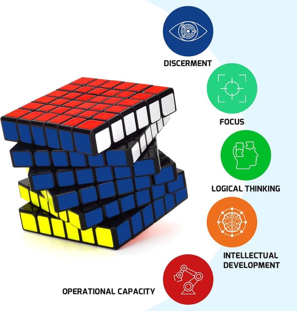 6x6 Speed Cube, Professionel 6x6x6 Magic Cube Sort, 6x6 Speed Cube Sæt Gaver til Drenge og Mænd