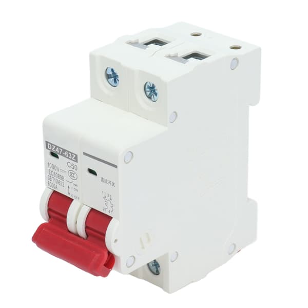 DC Miniatyrbryter 2P Solcelleanlegg Isolator DIN-skinne Montering 1000V 50A DZ47‑63Z C50