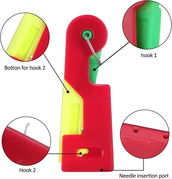 Compact Sewing Companion, Durable Automatic Plastic Needle Threader Ensures Smooth Threading, User-Friendly Design for Seamless Sewing Experience
