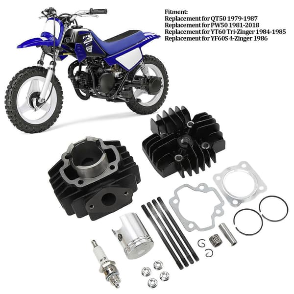 [LCS]Motorcycle Cylinder Piston Ring Gasket Kit BP4?HS000?00?00 Replacement for QT50 1979?1987