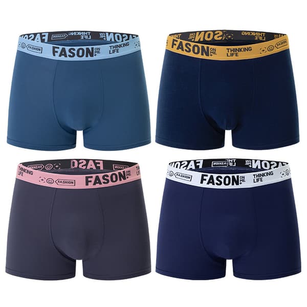 4-pack men's boxer briefs - Full coverage, low waist, breathable boxer briefs with soft elastic, non-transparent fit 4PCS-B XL 4PCS-B 4PCS-B XL