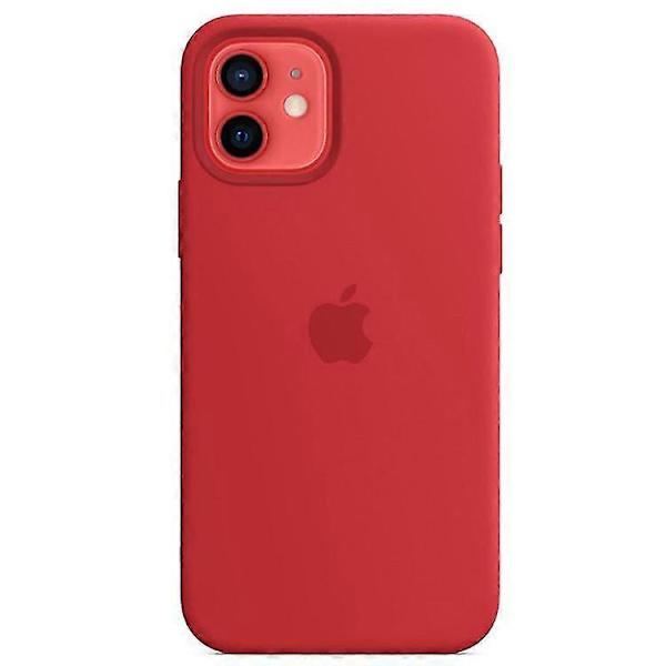 iPhone 12/12 Pro Case with MagSafe - 1:1 Scale Silicone Case, Induction Popover, Slim, Shockproof Protective Case Red Red